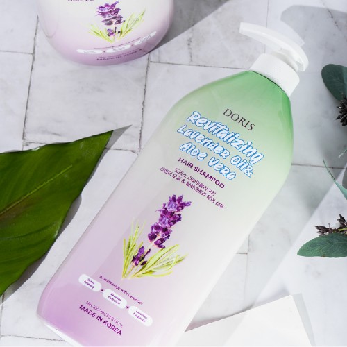 DORIS - Shampoo Relaxing Revitalizing Lavender Oil & Aloe Vera 1L Shampo Rambut Rusak