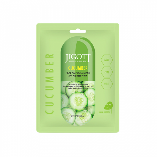 JIGOTT - Cucumber Real Ampoule Mask 27mL
